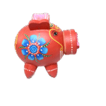 Elephant Piggy Bank  Wooden Handcrafted Statue for PiggyBank | Showpiece Figurine |  Home Decor | Gifts | Toys 