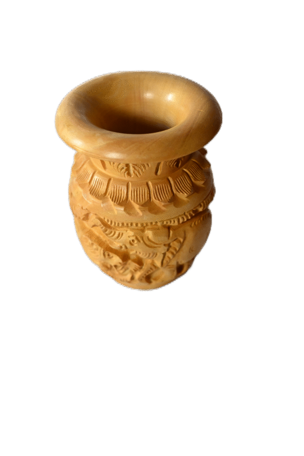 Wooden Pen Stand for Office Table – Stylish Drum Shape with Jungle Design | Handcrafted Wooden Pen Holder for Desk, Study, Home & Gift - Image 5
