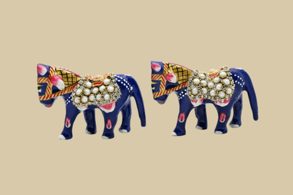 Meenakari Horse Statue Set of 2 with glittering beads | Spiritual Auspicious Handmade Decorative Showpiece Figurine for Home Office Decor and Gift Item - Image 8