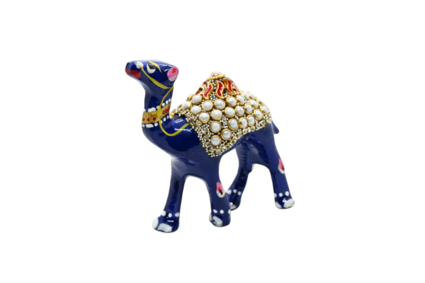 Meenakari Handcrafted Camel Figurine/Statue Set of 2 with glittering beads for Good Luck, Home Decor, Office, Tabletop Decor, Studies, Festival, Gift - Image 6
