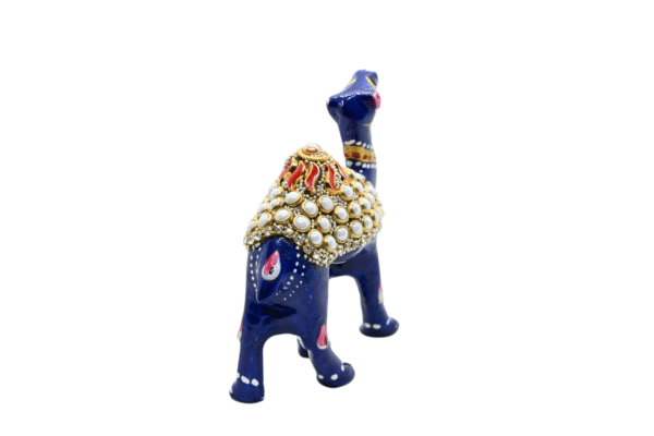 Meenakari Handcrafted Camel Figurine/Statue Set of 2 with glittering beads for Good Luck, Home Decor, Office, Tabletop Decor, Studies, Festival, Gift - Image 2