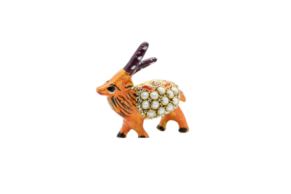 Meenakari Dear Statue with glittering beads Set of 2 - Showpiece Figurine | Positive Energy Home Decor | Harmony & Prosperity | Toys  Good luck Charm  - Image 6