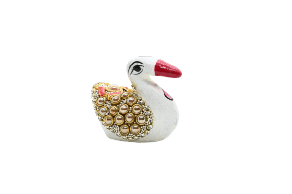 Handicraft meenakari Rabbit with glittering beads Set of 2 – Showpiece Figurine | Positive Energy Home Decor | Harmony & Prosperity | Toys  Good luck Charm - Image 2