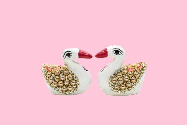 Handicraft meenakari Rabbit with glittering beads Set of 2 – Showpiece Figurine | Positive Energy Home Decor | Harmony & Prosperity | Toys  Good luck Charm - Image 8