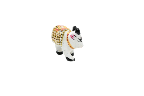 Meenakari Cow with glittering beads Set of 2 – Showpiece Figurine | Positive Energy Home Decor | Harmony & Prosperity | Toys  Good luck Charm - Image 5