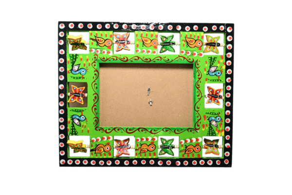 Handcrafted Wooden Photo Frame | Rustic & Elegant Wood Picture Frame for Table & Wall Decor | Home, Office & Gifting Use | Traditional Indian Wooden Craft (Frame-Green) - Image 5