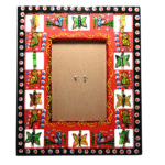 Handcrafted Wooden Photo Frame | Rustic & Elegant Wood Picture Frame for Table & Wall Decor | Home, Office & Gifting Use | Traditional Indian Wooden Craft (Frame-Red)