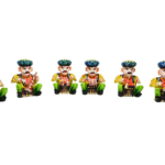 Wooden Handpainted Handicraft Musician Bawla Set of 6 Showpiece Figurine |  Home Decor | Gifts | Toys  