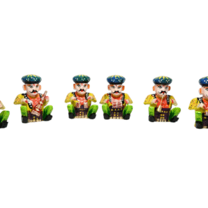 Wooden Handpainted Handicraft Musician Bawla Set of 6 Showpiece Figurine |  Home Decor | Gifts | Toys  