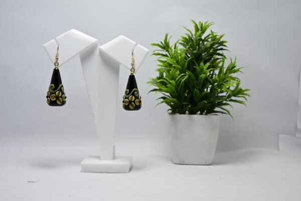 handmade lampwork glass beaded drop earrings - Image 5