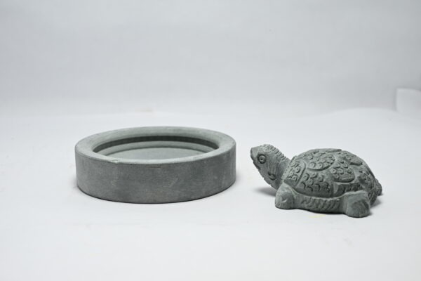Natural Black Stone Turtle Sculpture Hand Carved Jali Work Showpiece Figurine | Positive Energy Home Decor | Harmony & Prosperity | Worship |  Good luck Charm - Image 4