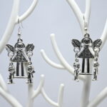 Handmade Doll Art Charm Hanging Earrings